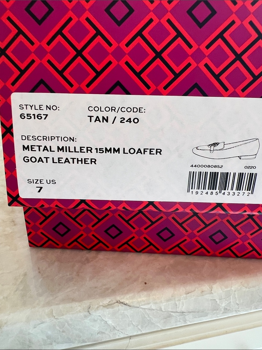 Tory Burch Tan Leather metal Miller Loafers with Gold Logo Medallion - Picture 9 of 9